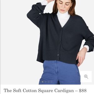 Everlane soft cotton square cardigan
